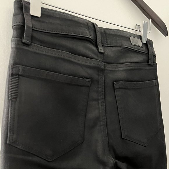 Never been worn PAIGE HOXTON ANKLE JOXXI POCKETS - BLACK FOG LUXE COATING - Picture 9 of 11